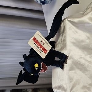 NWT Dreamworld How To Train Your Dragon Midnight Blue Plush L 18” x W22
